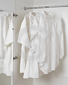 White clean ironed clothes