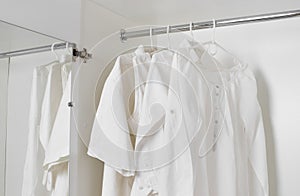 White clean ironed clothes
