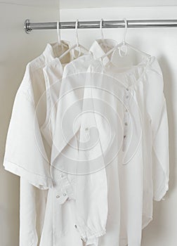 White clean ironed clothes photo