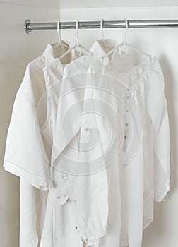 White clean ironed clothes