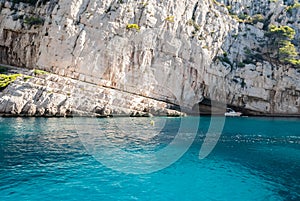 The white cliff of the Calanques near Cassis (Provence, France)