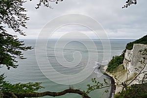 White cliff of Mons klint, Moen Island, Denmark, baltic photo