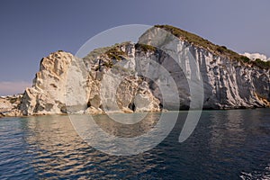 White cliff in Palmarola island