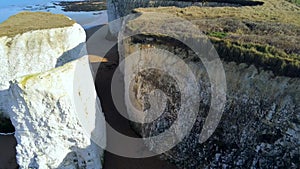 White cliffs and chalk rocks at Botany Bay England