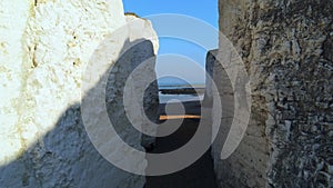 White cliffs and chalk rocks at Botany Bay England