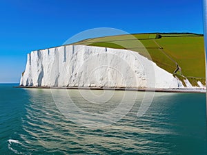 White cliffs of Dover on the English Channel crossing