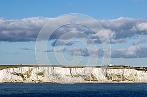 White Cliffs of Dover and South Foreland lighthous photo