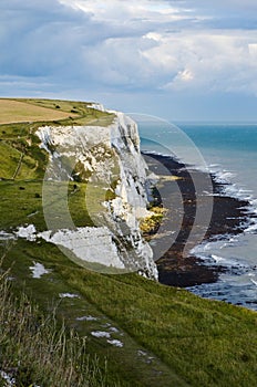 White Cliffs of Dover at sunny day