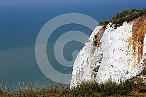 White cliffs overlooking the ocean