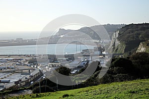 White Cliffs port of Dover, Kent, England, uk