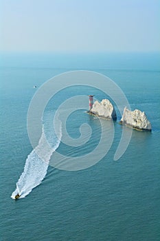 White Cliffs/ Rocks of the Needles on the Isle of Wight, England