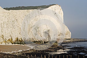 White Cliffs at Seaford. East Sussex. UK
