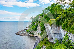 White cliffs of Stevns Klint in Denmark