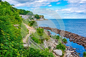 White cliffs of Stevns Klint in Denmark