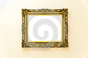 White clipped painting with a beautiful wooden frame