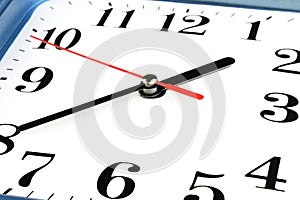 White Clock Face. Time concept. Macro image