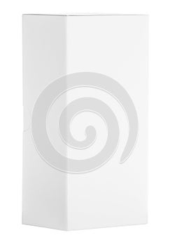 White closed box isolated on white background