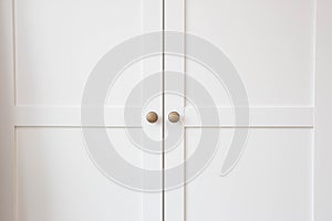 White Closet doors closeup