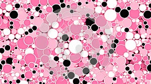 White closeup of pink circles dissolution filter with color illu