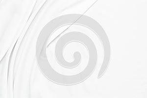 White cloth with soft waves abstract background