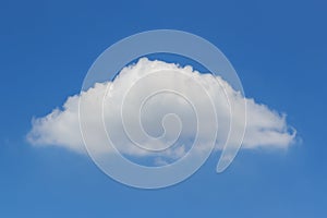 White Cloud against Blue Sky Background