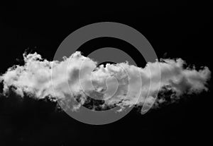 White cloud on black