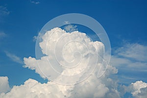 White cloud on the blue sky