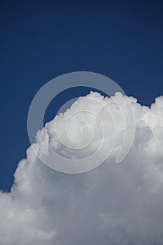 white cloud and blue sky in a beautiful sunny day with a very sharp blue sky