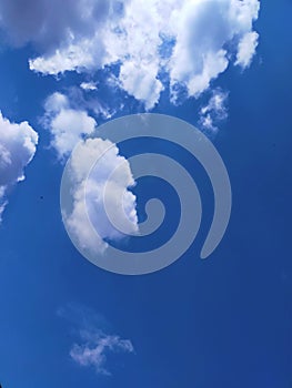 white cloud with blue sky as backround