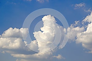 White cloud and blue sky background image