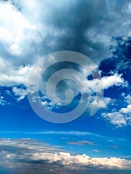 White cloud and blue sky for background