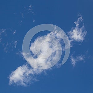 White cloud in the blue sky for background photo