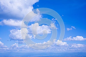 The white cloud on the blue sky in the bright day