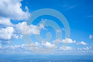 The white cloud on the blue sky in the bright day