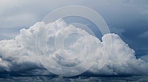 White cloud on blue sky. Cloudscape photo background.