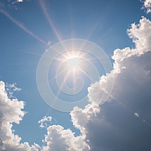 white cloud on blue sky made with Generative AI