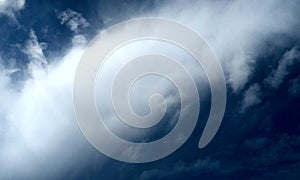 Cloud blue sky.Cloud.Single cloud in the blue sky.Lucky cloud.