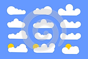 White cloud design with many choices