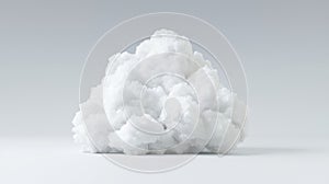 A white cloud on a gray background.