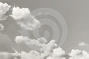 White cloud with grey sky texture background