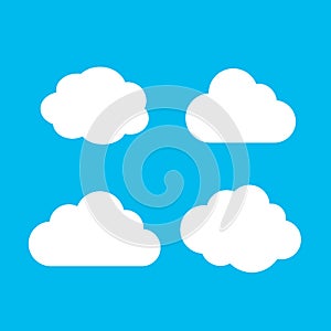 White cloud shape vector illustration