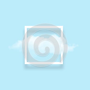White cloud in snapshot frame illustration