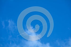 white cloud in summer clear blue sky background