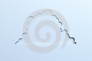 White cloud symbol for web design.