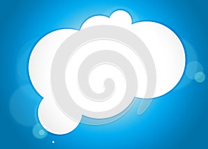 White cloud vector illustration