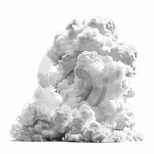 White cloud on white background