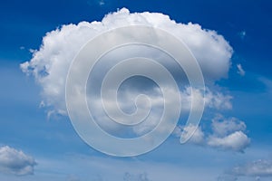 White clouds against blue sky