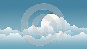 White clouds against a blue sky