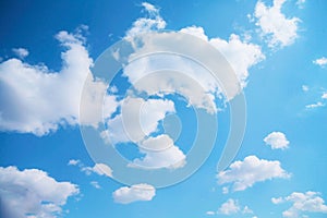 White clouds on blue background 003