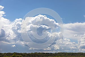 White clouds blue sky